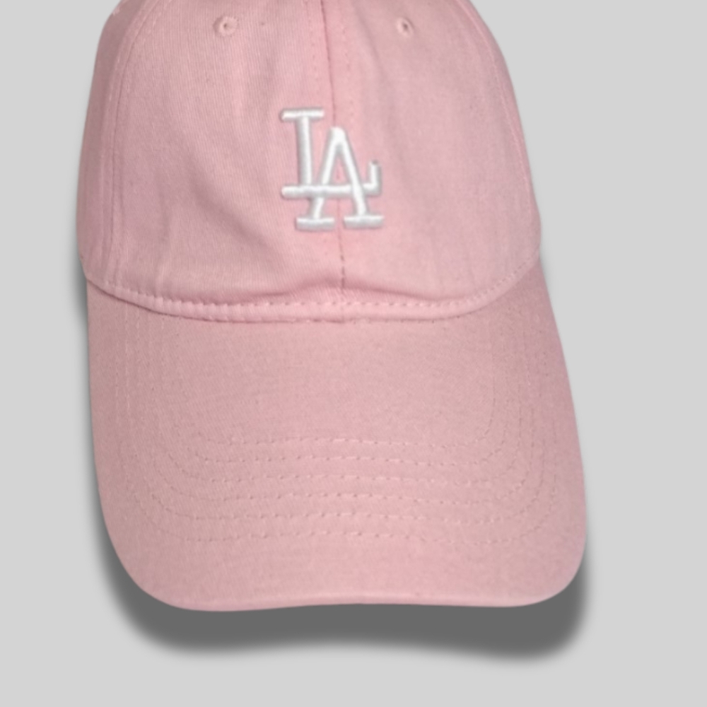 Women's LA baseball Cap Retro Style Adjustable Belt Buckle With Silver MLB Clasp